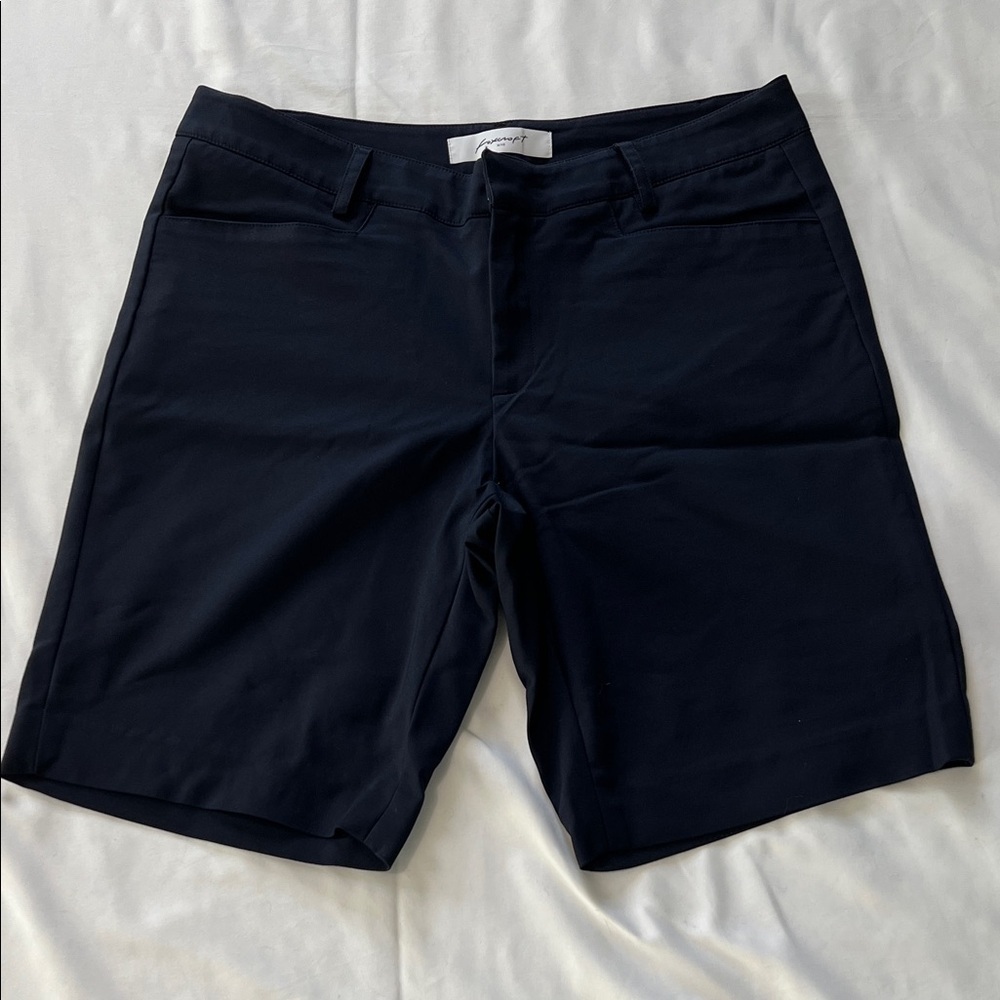 Foxcroft NYC Navy Chino Shorts